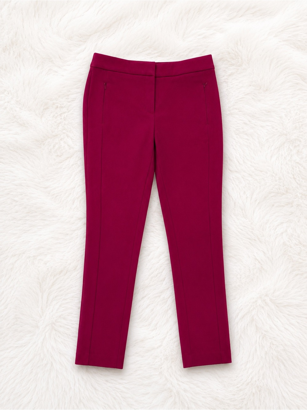 LOFT High Waist Skinny Ankle Trousers Size 4 Pink Magenta Career Office Chic